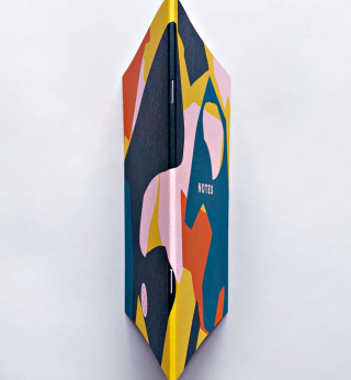 The Completist Pink Cut Out Shapes Slimline Notebook A5