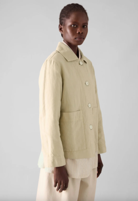 TOAST Garment Dyed Cotton Linen Jacket - Fallow