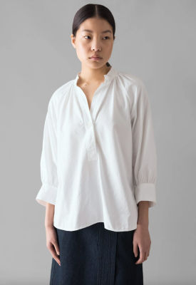 TOAST Cotton Oxford Easy Shirt - White