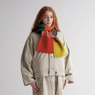 Jo Gordon - Colourblock Garter Stitch Scarf Multicolour 