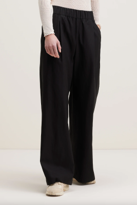 Bellerose VEZZA Straight Wide Trousers - Black Beauty