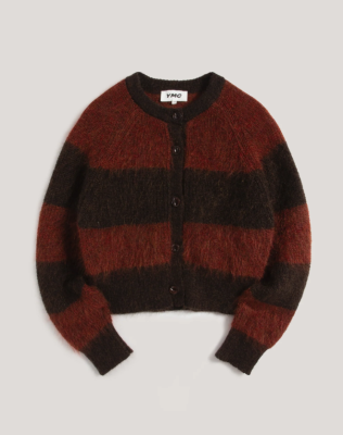 YMC Women's - Foxtail Stripe Cardigan Red