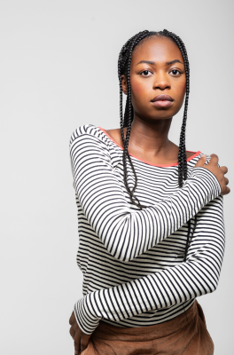 Kitchener Items - Doobie Inter Stripe Long Sleeve Top - Cranberry
