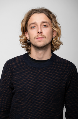 Kitchener items - ABC Tapio Crossstich Jumper - Dark Blue & Zimt