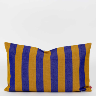 A World of Craft - CARLA Cushion Cover 30x50 Mustard/Indigo