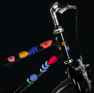 Rainette Reflective Bicycle Stickers - Flowers