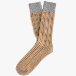 Thunders Love - WOOL COLLECTION Dupled Ribbed Yellow Socks 