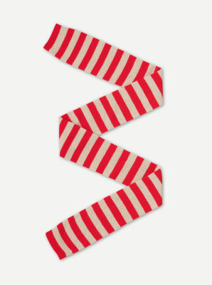  Jo Gordon - Mall Pointelle Stripe Scarf Poppy Oatmeal