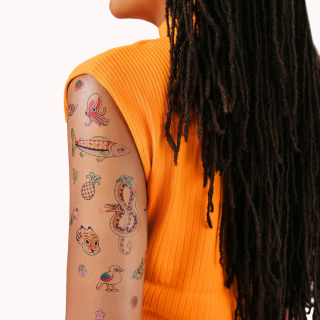 Tattly Temporary Tattoos - Menagerie Flash Sheet 