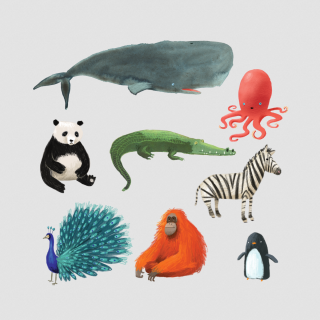 Tattly Temporary Tattoos - Wildlife Set 
