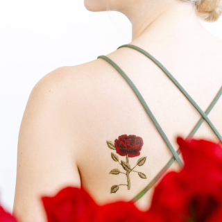Tattly Temporary Tattoos - Stitched Rose