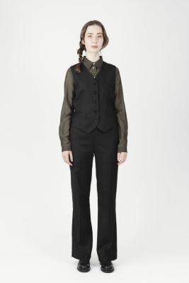 Bric-A-Brac - Basic Wool Trousers Wide Black