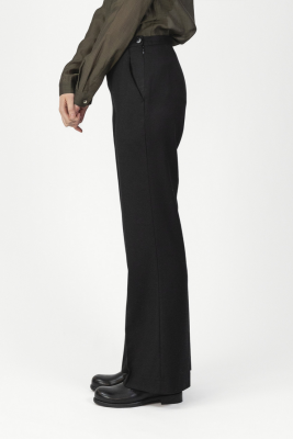 Bric-A-Brac - Basic Wool Trousers Wide Black