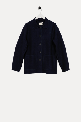 Bric-A-Brac - Basic Boiled Wool Jacket Navy