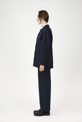 Bric-A-Brac - Basic Boiled Wool Jacket Navy