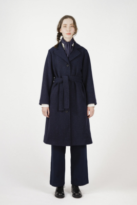 Bric-A-Brac - Rotterdam Coat Melange Navy