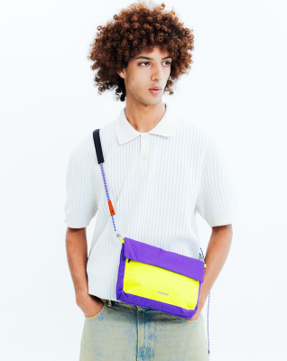 topologie - Musette Medium Electric Purple / Neon Yellow (Papery)