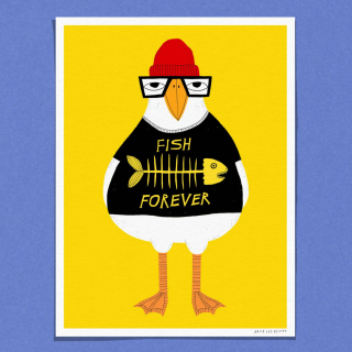 Dans Les Dents - Poster Fish Forever