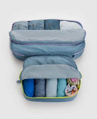 Baggu Large Packing Cube Set - Digital Denim