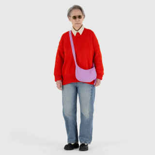 Baggu Small Nylon Crescent Bag - Peony