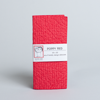 Biodegradable Plain Dishcloth Poppy Red