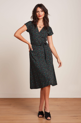 King Louie Abigail Dress Elysee - Black 