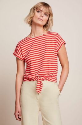 King Louie Aria Knot Top Chopito Stripe - Fire Red 