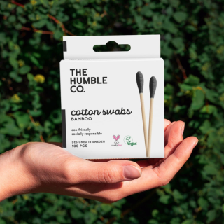The Humble Co. Eco- Friendly & Socially Responsible Bamboo Cotton Swabs Black