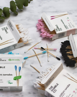 The Humble Co. Eco- Friendly & Socially Responsible Bamboo Cotton Swabs Blue