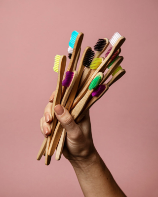 The Humble Co. Eco-Friendly Bamboo Toothbrush Yellow Medium Bristles