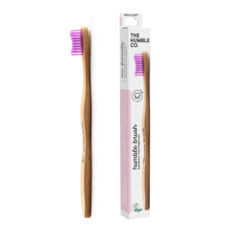 The Humble Co. Eco-Friendly Bamboo Toothbrush Purple Soft Bristles