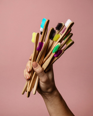 The Humble Co. Eco-Friendly Bamboo Toothbrush Purple Soft Bristles