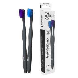 The Humble Co. Plant Based Toothbrush 2 Pack - Sensitive Purple/Blue