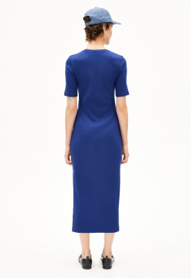 Armed Angels SEHAARAA Rib-Jersey Dress Organic Cotton Mix - Blue Noon