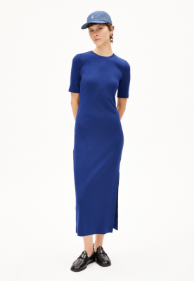 Armed Angels SEHAARAA Rib-Jersey Dress Organic Cotton Mix - Blue Noon