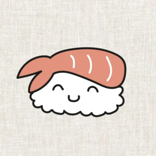 Fukuri - Embroidery Kit - Sushi Shrimp