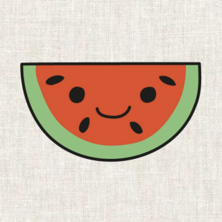 Fukuri - Embroidery Kit - Kawaii Watermelon
