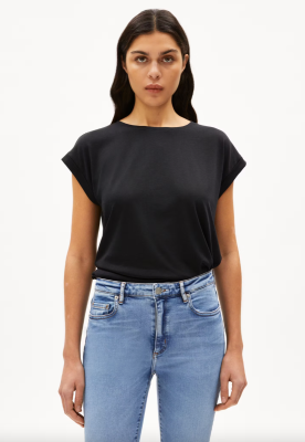 Armed Angels JILAANA Loose Fit T-Shirt TENCEL™ Lyocell - Black