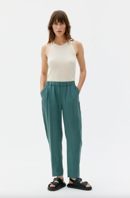 MASKA Jira Elastic Waist Tencel Pants - Lagoon