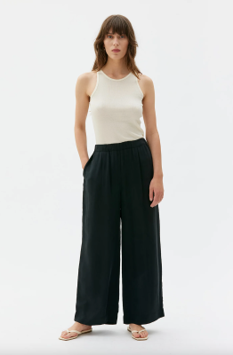 MASKA Thea Flowy Tencel Pants - Black
