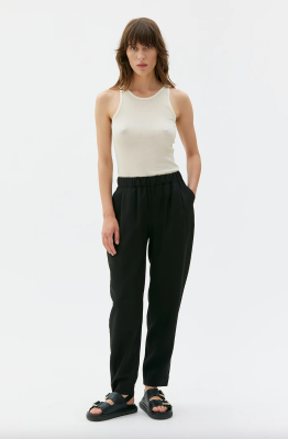 MASKA Jira Elastic Waist Tencel Trousers - Black