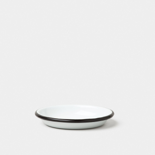 Falcon Enamelware 10cm Sauce Dish - White with Coal Black Rim