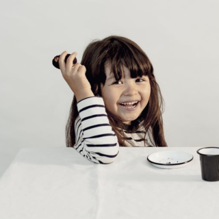Falcon Enamelware 10cm Sauce Dish - White with Coal Black Rim