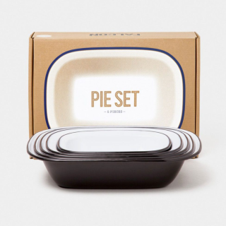 Falcon Enamelware Pie Set - Coal Black