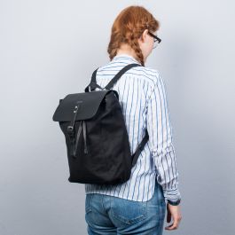 Sandqvist Alva Cotton Canvas & Leather Backpack